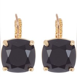 New KATE SPADE Princess-cut jet black cubic zirconia drop earrings